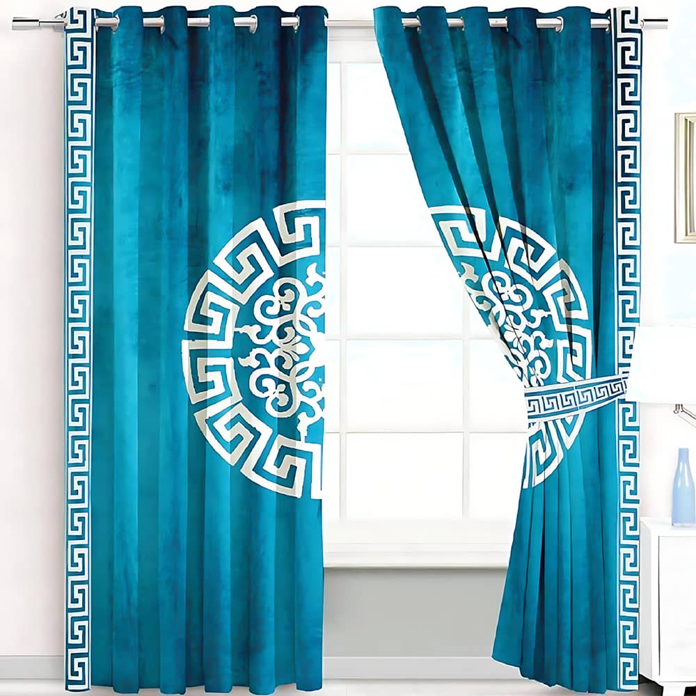 2 Pieces Premium Splendid Velvet Curtain Panels with 2 Matching Belts –