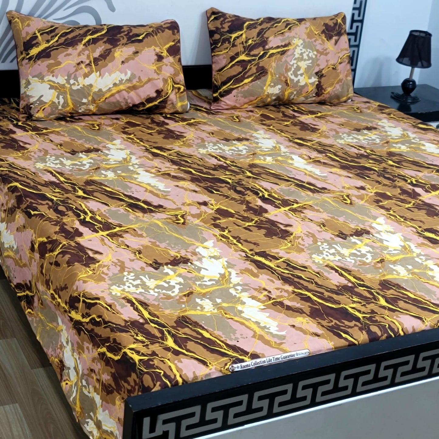 3Pc Crystal Cotton Bed Sheet Set
