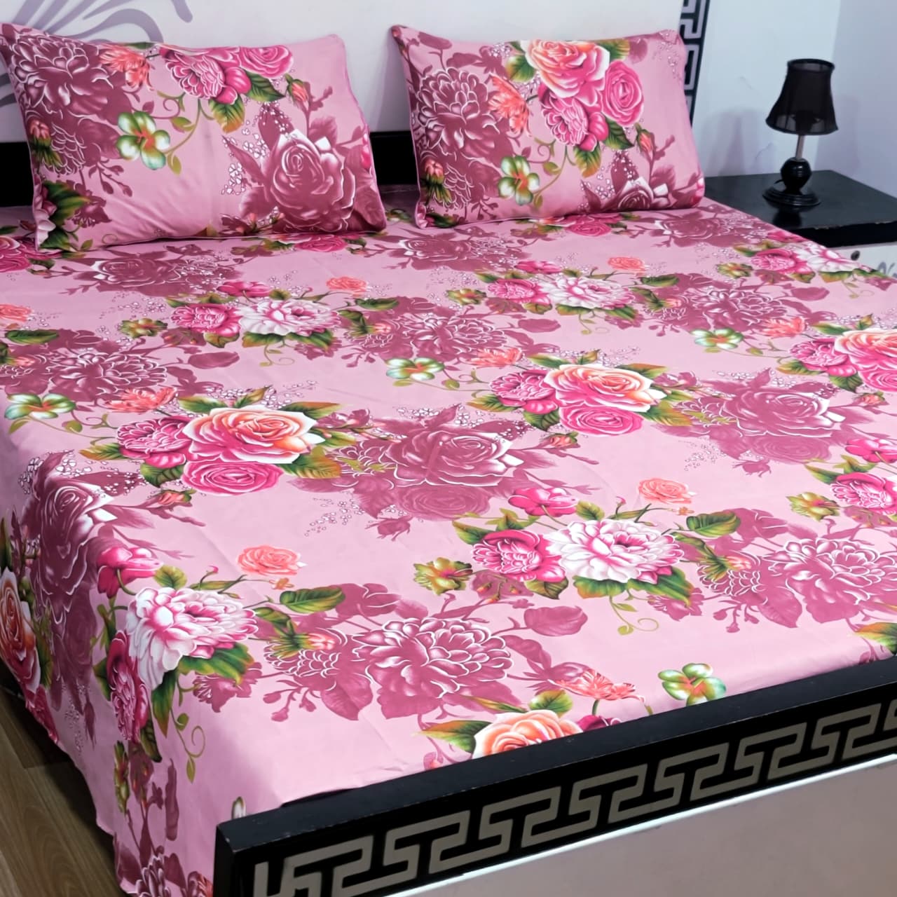 3Pc Crystal Cotton Bed Sheet Set