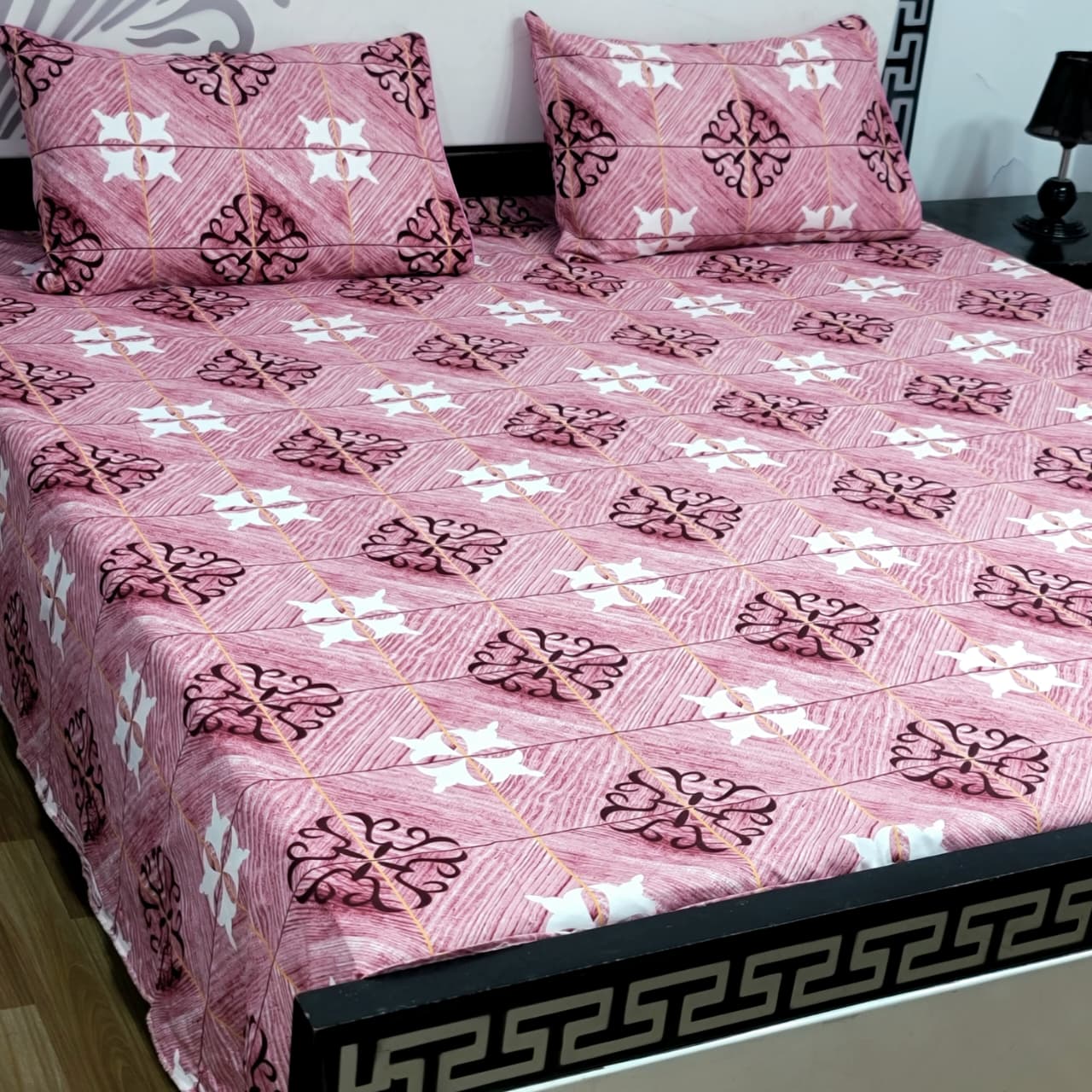 3Pc Crystal Cotton Bed Sheet Set
