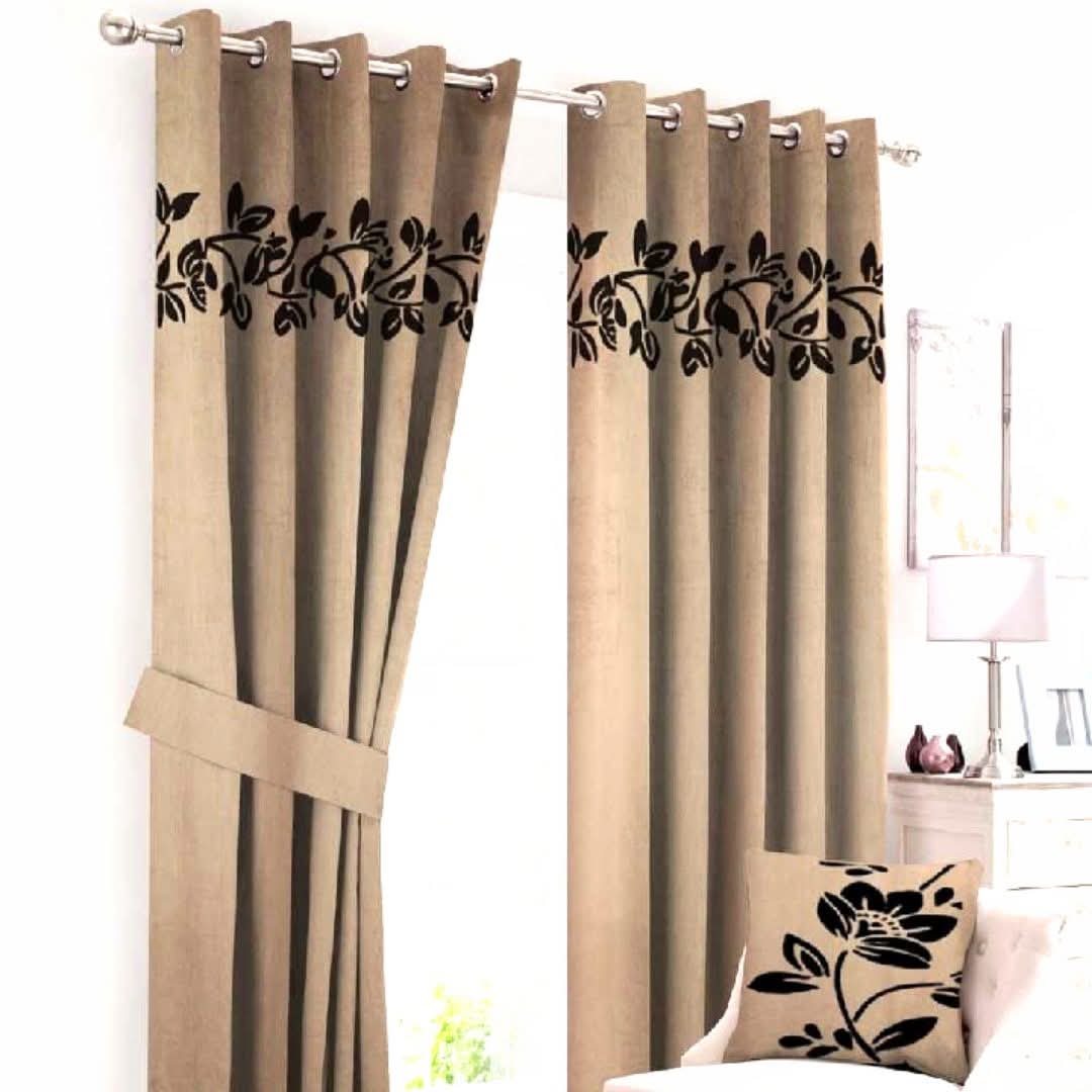 2 Pieces Luxury Floral Velvet Curtains