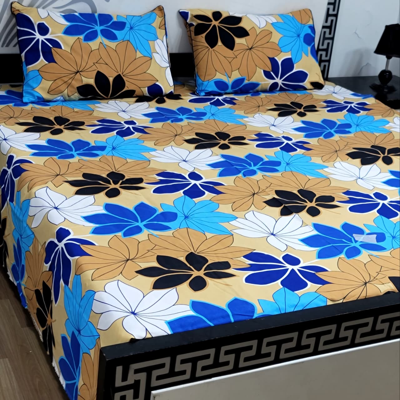 3Pc Crystal Cotton Bed Sheet Set
