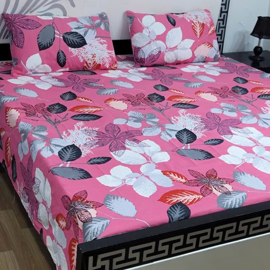 3Pc Crystal Cotton Bed Sheet Set