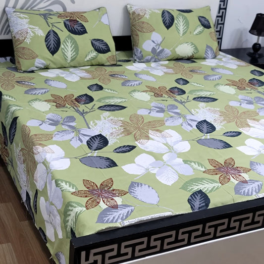 3Pc Crystal Cotton Bed Sheet Set
