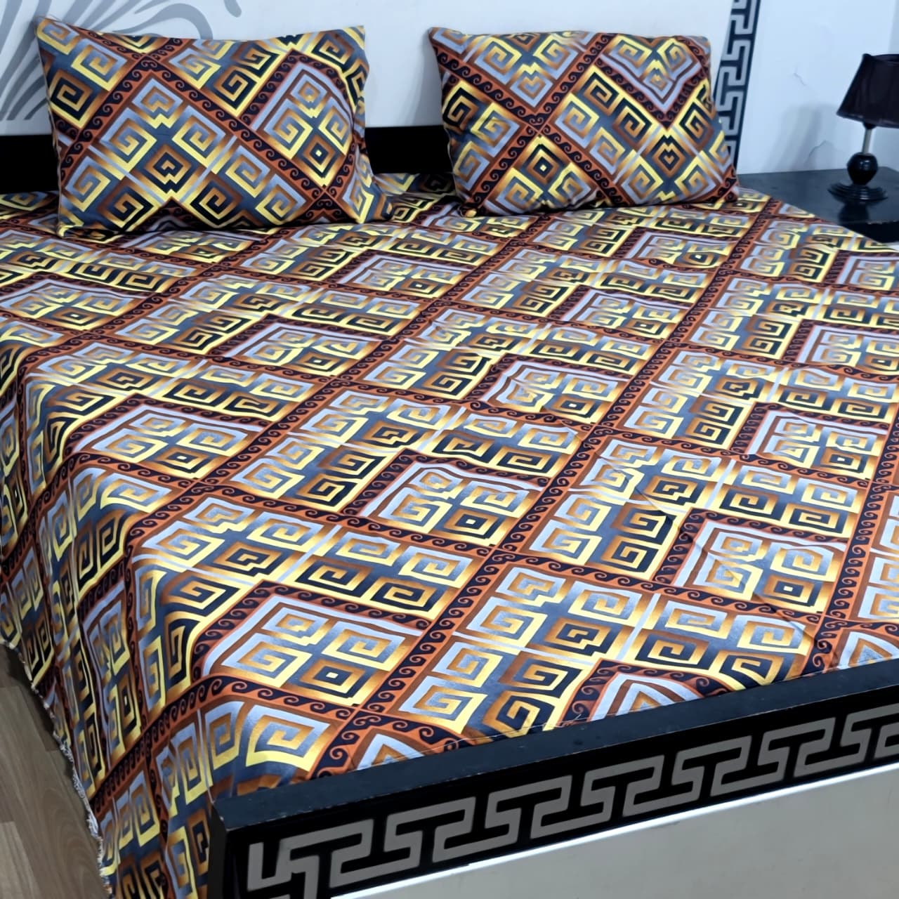 3Pc Crystal Cotton Bed Sheet Set