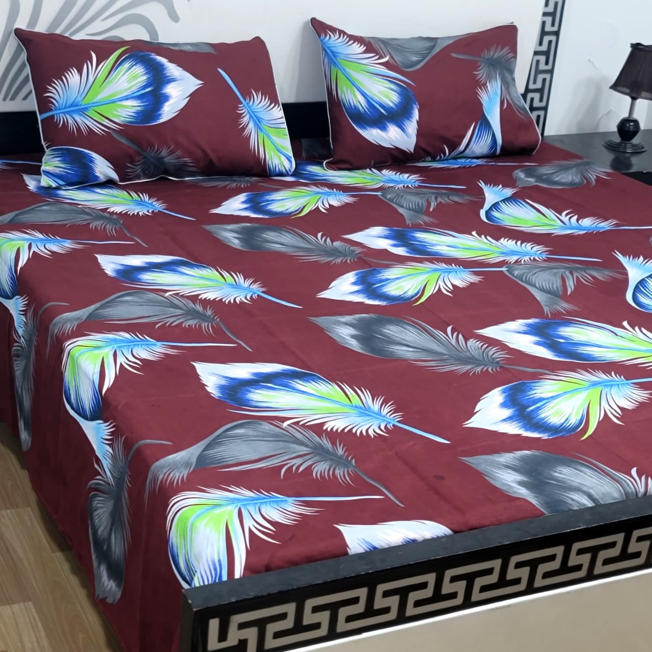 3Pc Crystal Cotton Bed Sheet Set