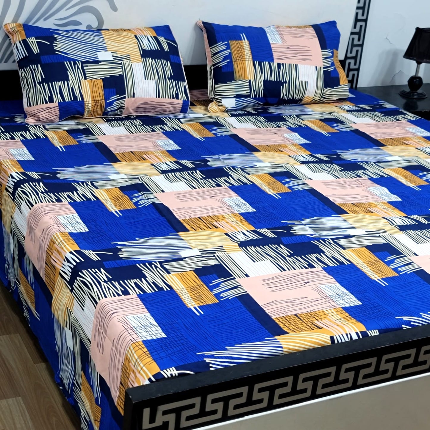 3Pc Crystal Cotton Bed Sheet Set