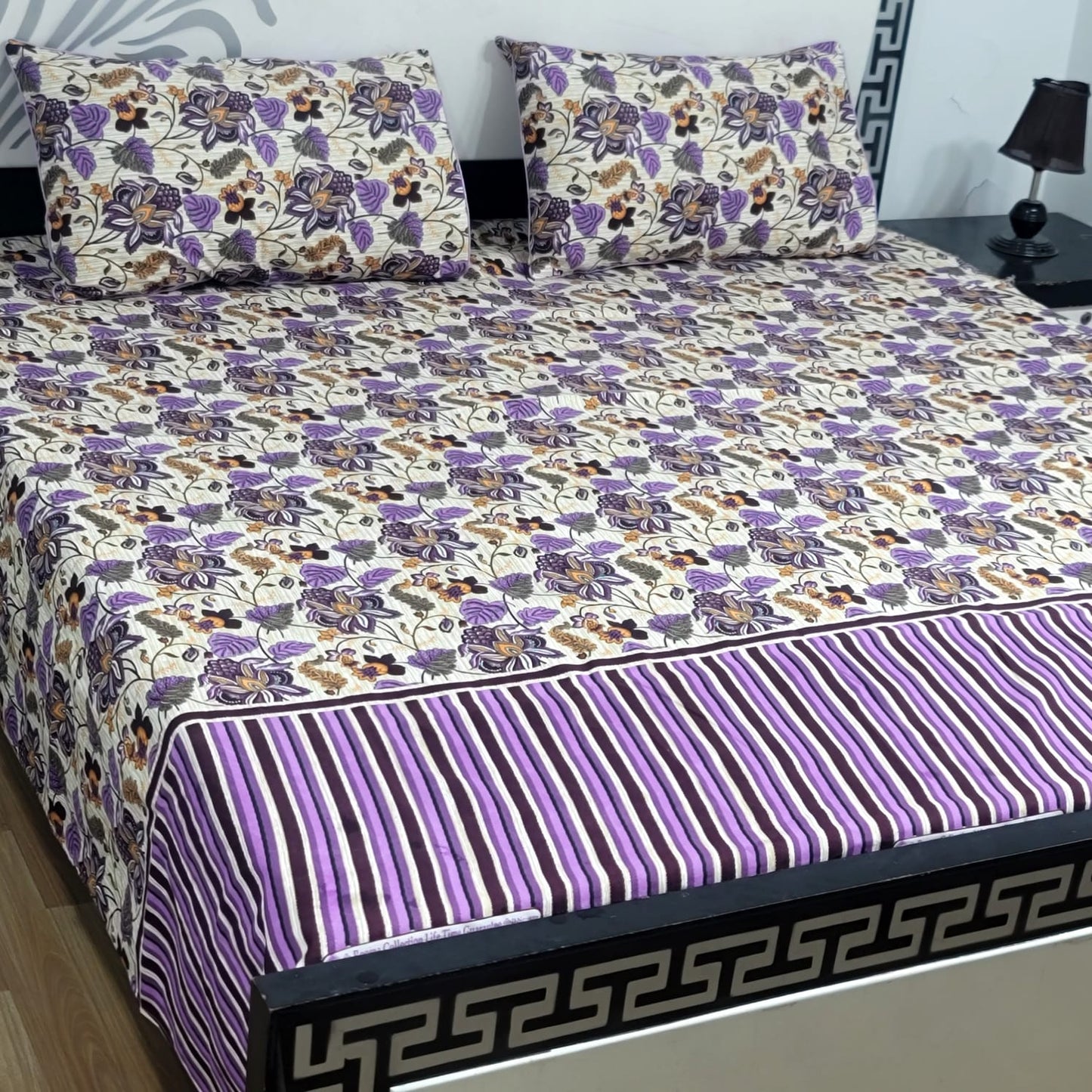 3Pc Crystal Cotton Bed Sheet Set