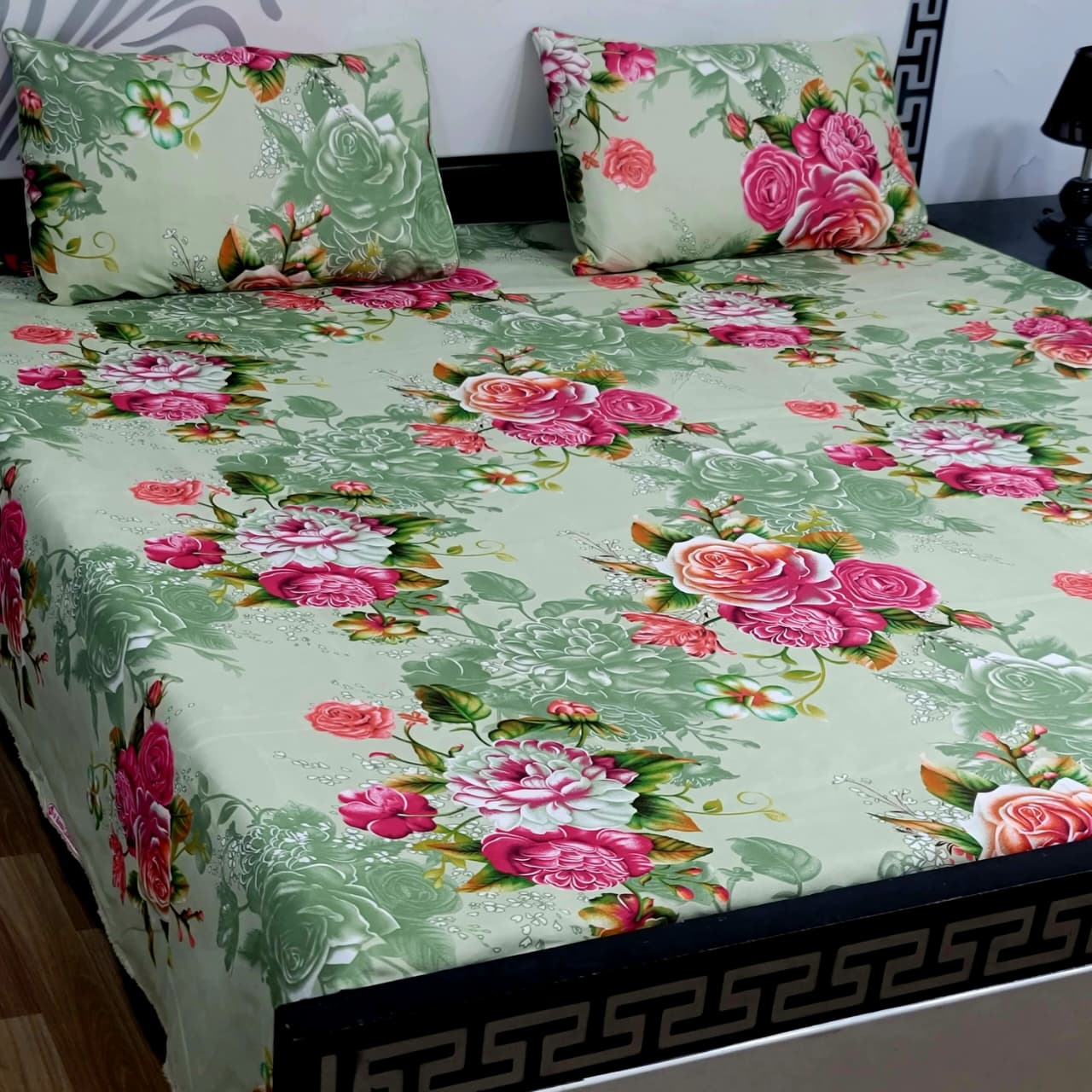 3Pc Crystal Cotton Bed Sheet Set