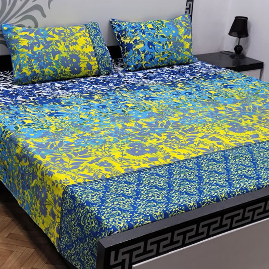 3Pc Crystal Cotton Bed Sheet Set