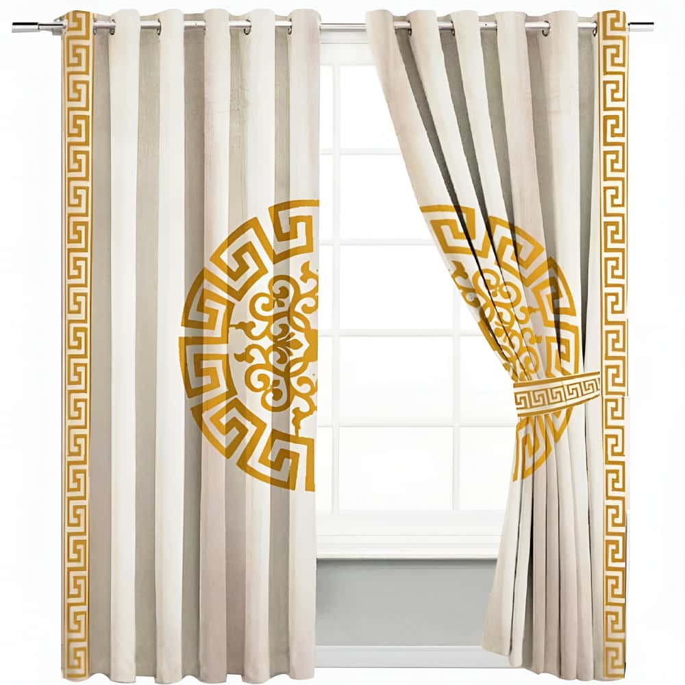 2 Pieces Premium Splendid Velvet Curtain Panels with 2 Matching Belts –